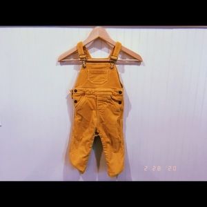 Hanna Andersson marigold corduroy overalls 85 2T